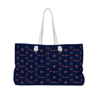 ThatXpression Fashion's Elegance Collection Navy and Orange Designer Weekender Bag