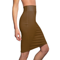 ThatXpression Fashion Brown Women's Pencil Skirt 1YZF2