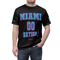 ThatXpression's Miami Nation Period Sports Themed Purple Teal Unisex T-shirt