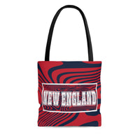 ThatXpression Gym Fit Multi Use New England Themed Swirl Navy Red Tote bag