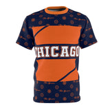 ThatXpression Elegance Men's Navy Orange Chicago S13 Designer T-Shirt