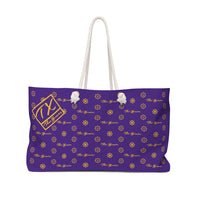 ThatXpression Fashion's Elegance Collection Gold and Purple Designer Weekender Bag