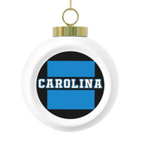 Carolina Festive Christmas Ball Ornament With Ribbon