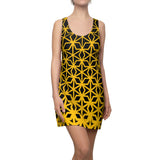 ThatXpression Fashion B2S Black Yellow Designer Tunic Racerback Dress