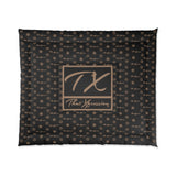 ThatXpression Fashion Designer TX Black and Tan Comforter