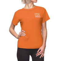 ThatXpression Fashion Train Hard Badge Orange Women's T-Shirt-RL