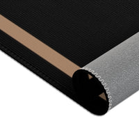 ThatXpression Fashion Script Designer Black and Tan Area Rugs