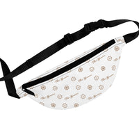 ThatXpression Fashion's White and Tan Elegance Fanny Pack