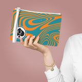 Queen Of Spades Collection Orange Teal Clutch Bag