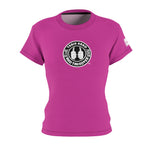 ThatXpression Fashion Train Hard Badge Pink Women's T-Shirt-RL