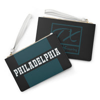 ThatXpression Fashion's Elegance Collection Black & Green Philadelphia Designer Clutch Bag