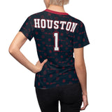 ThatXpression Elegance Women's Navy Red Houston S12 Designer T-Shirt