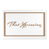 ThatXpression Fashion Script Designer White and Tan Area Rugs