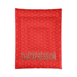 ThatXpression Fashion Arial Designer Red and Tan Comforter