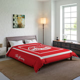 Train Hard And Takeover Affirmation Sports Gym Fitness Red(CF2) Comforter