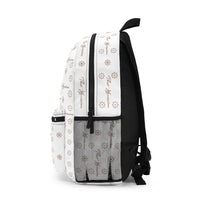 ThatXpression Fashion's TX75 Elegance Collection Designer White and Tan Backpack