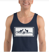 Unisex Two Fists Two Thumbs One Love Takeover Navy Tank(17)