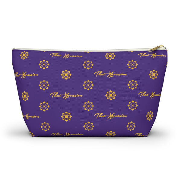 ThatXpression Fashion's Elegance Collection Purple and Gold Accessory Pouch