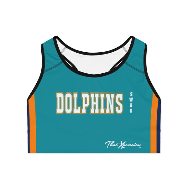 ThatXpression's Dolphins Sports Themed Sports Bra
