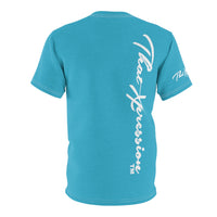 ThatXpression Fashion Thumbs Up Teal White Unisex T-Shirt CT73N