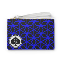 Queen Of Spades Collection Black Purple Clutch Bag