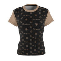 ThatXpression Fashion's Elegance Collection 2-Tone Black and Tan Women's T-Shirt