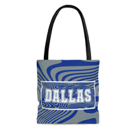 ThatXpression Gym Fit Multi Use Dallas Themed Swirl Gray Navy Tote bag H4U2