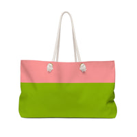 ThatXpression Fashion Stylish Pink Green Weekender Bag R27KB