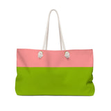 ThatXpression Fashion Stylish Pink Green Weekender Bag R27KB