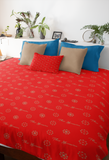 ThatXpression Fashion Designer Red and Tan Comforter