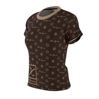 ThatXpression Fashion's Elegance Collection Brown and Tan Box Women's T-Shirt