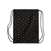 ThatXpression Fashion's Elegance Collection Black and Tan Drawstring Bag