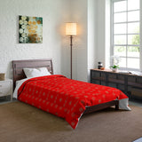 ThatXpression Fashion Designer Red and Tan Comforter