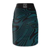 ThatXpression Eagles Black Green Themed Fan Fitted Pencil Skirt 1YZF2