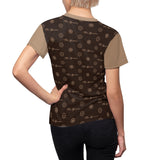 ThatXpression Fashion's Elegance Collection 2-Tone Brown and Tan Women's T-Shirt