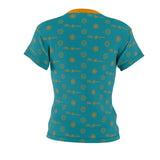 ThatXpression Elegance Women's Blue Orange S12 Designer T-Shirt