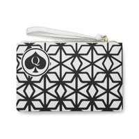 Queen Of Spades Collection Black White Clutch Bag