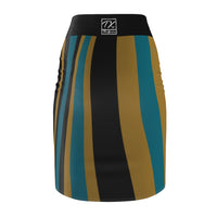 ThatXpression Fashion Jacksonville Savage Striped Themed Women's Pencil Skirt 1YZF2