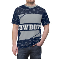 ThatXpression Elegance Men's Navy Gray Cowboys S13 Designer T-Shirt