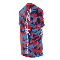 ThatXpression Fashion Navy Blue Red Ultimate Camo Themed Unisex T-shirt XZ3T