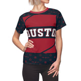 ThatXpression Elegance Women's Navy Red Houston S12 Designer T-Shirt