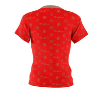 ThatXpression Fashion's Elegance Collection Red and Tan Women's T-Shirt