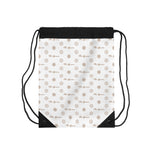 ThatXpression Fashion's Elegance Collection White and Tan Drawstring Bag