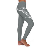 ThatXpression Fashion Gray Enlarged Savage Spandex Leggings-RL