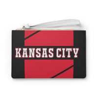 ThatXpression Fashion's Elegance Collection Black & Red Kansas City Designer Clutch Bag