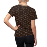 ThatXpression Fashion's Elegance Collection Brown and Tan Boxed Women's T-Shirt