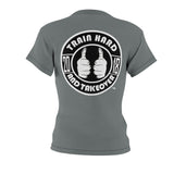 ThatXpression Fashion Train Hard Badge Grey Women's T-Shirt-RL