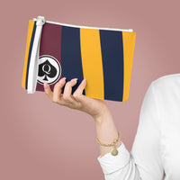 Queen Of Spades Collection Navy Gold Clutch Bag