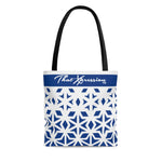 ThatXpression Fashion Blue White Diamond Branded Stylish Tote bag H4U2