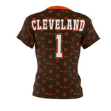 ThatXpression Elegance Women's Brown Orange Cleveland S12 Designer T-Shirt
